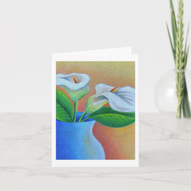 Calla Lilies Greeting card (Front)