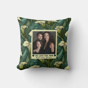 Calla Lilies Happy Birthday Mom Stylish Living Throw Pillow
