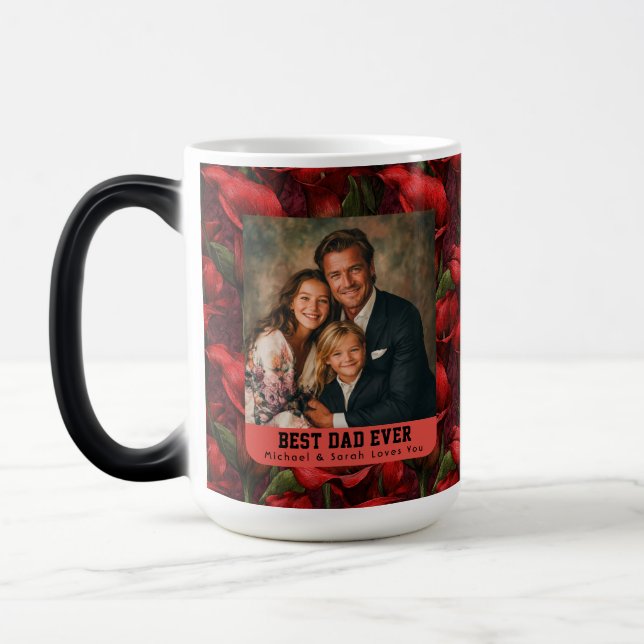 Calla Lilies Nature Stepdad  Day Magic Mug (Left)