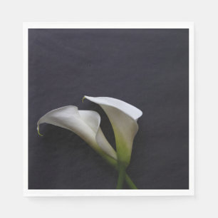 Calla lilies on a dark background napkin