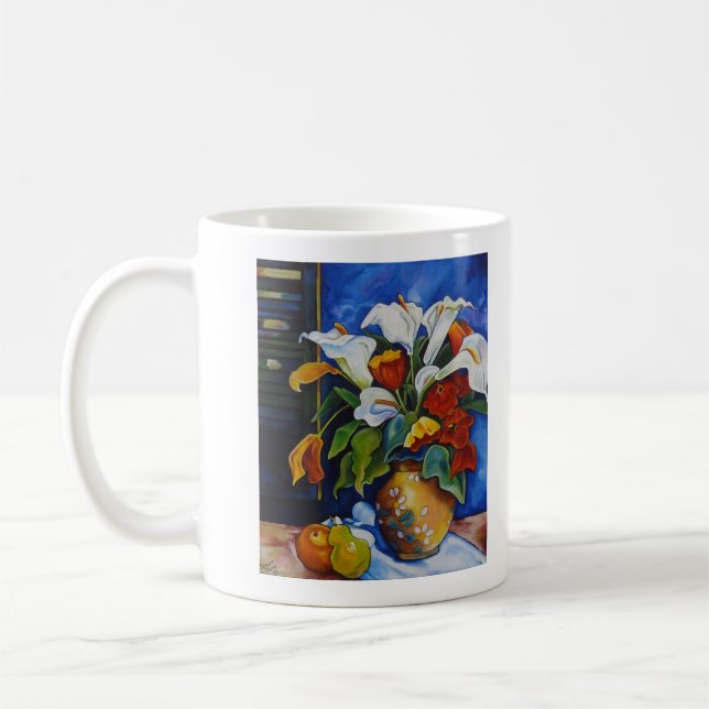 Calla Lilies & Poppies 11 oz Mug classique (Gauche)