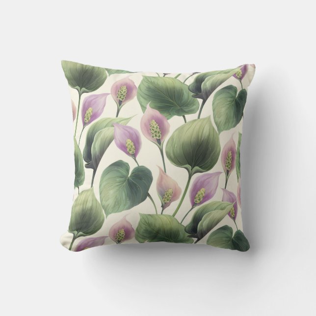 Calla Lilies  Throw Pillow (Front)