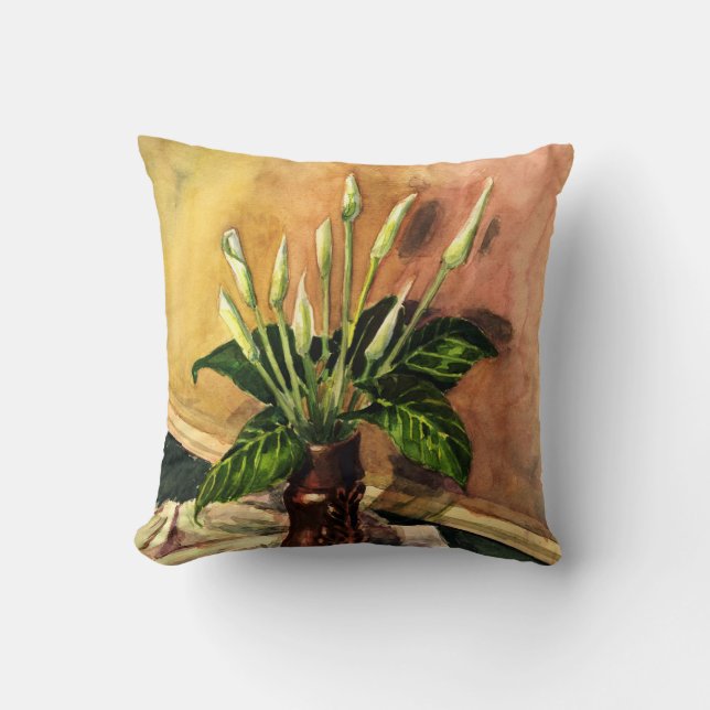 Calla lilies throw pillow (Front)