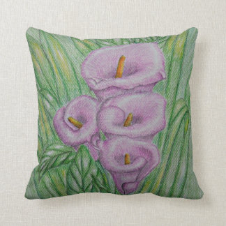 Calla lilies throw pillow