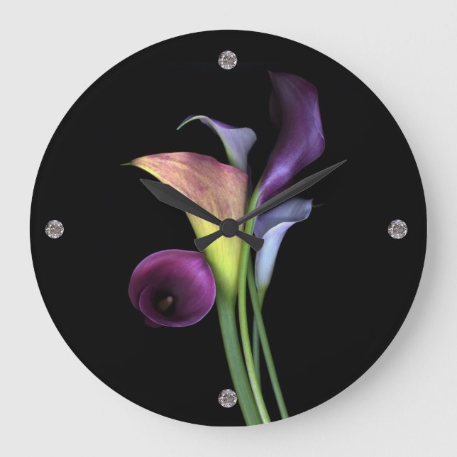 Calla Lilies Wall Clock (Front)