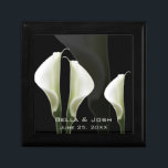 Calla Lilies Wedding Gift Box<br><div class="desc">A beautiful white lily on a soft background. Perfect as a Wedding gift or gift for friends and family.</div>