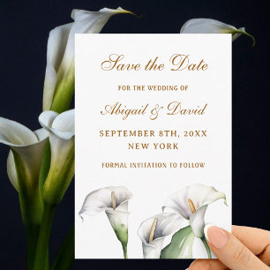 Calla Lilies Wedding Save The Date