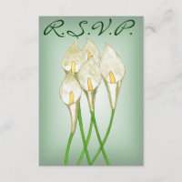 Calla Lilies (White) R.S.V.P Card