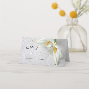 Calla lilies with room for text place card