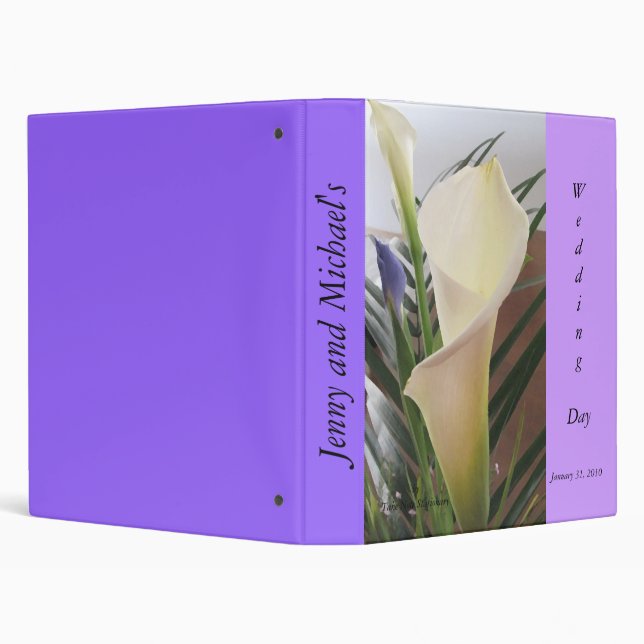 Calla Lillies and Iris Wedding Album Binder (Background)