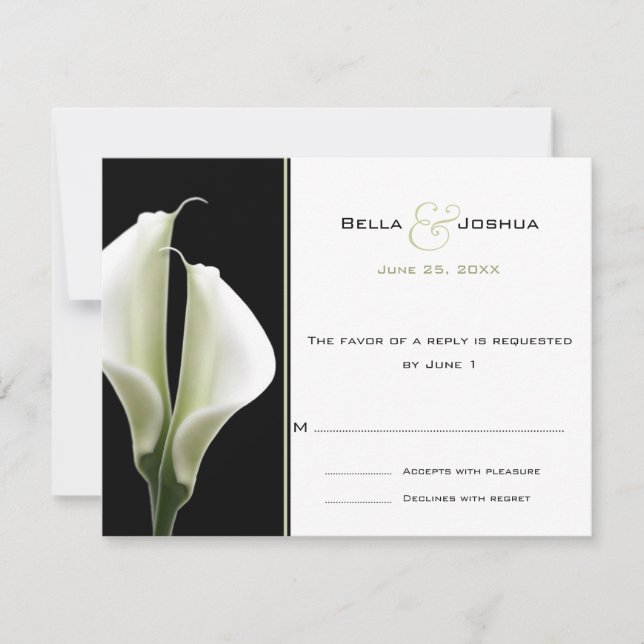 Calla Lillies RSVP (Front)