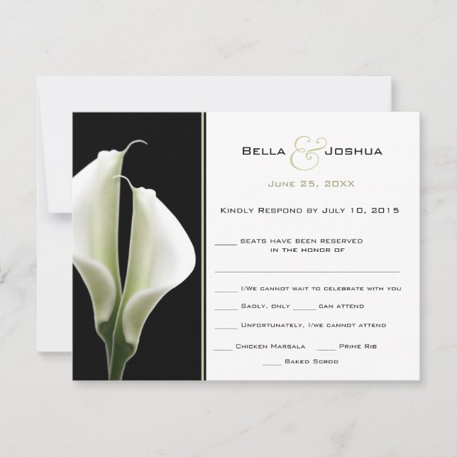 Calla Lillies RSVP (Front)