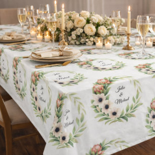 Calla Lillies Wreath Wedding Decor Newlyweds Tablecloth
