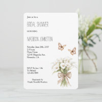 Calla Lilly Floral Butterflies Bridal Shower
