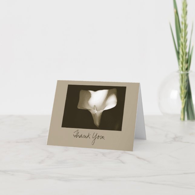 Calla Lilly Painting - Thank You Card (Front)