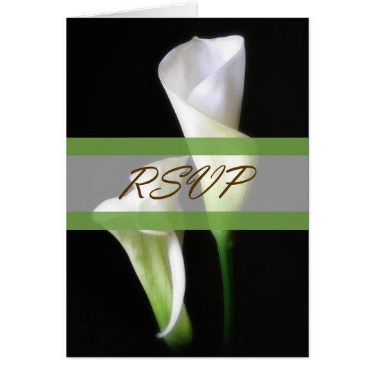 Calla Lily 2 RSVP Wedding Card