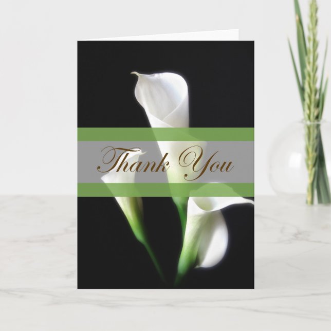 Calla Lily 3 Thank You Card (Front)