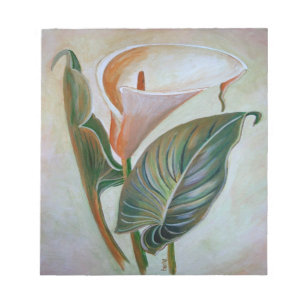 Calla Lily Beautiful Botanical Art Notepad