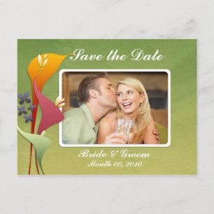 Calla Lily Enregistrer la date Photo Cartes postal