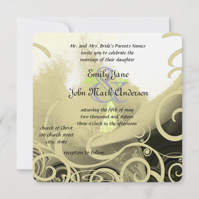 Calla Lily Faire-part de mariage (Devant)