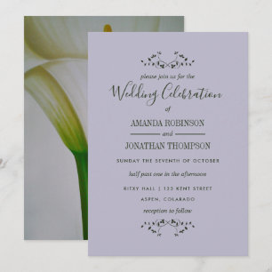 Calla Lily Faire-part de mariage Floral