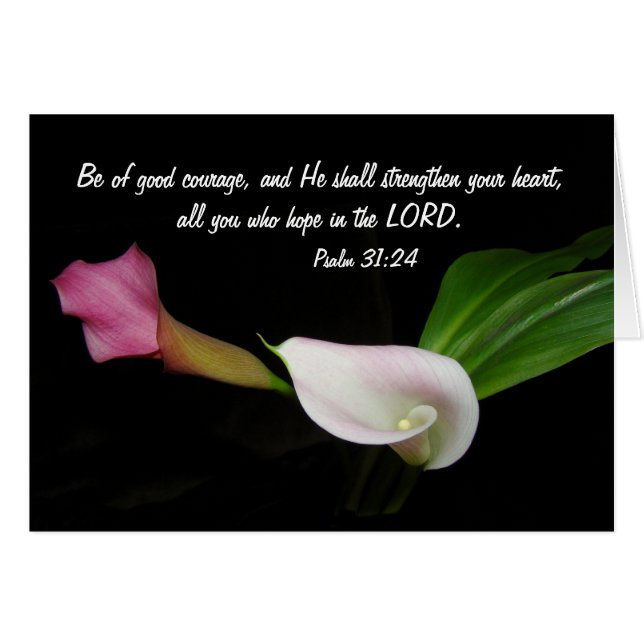 Calla Lily Flower Isaiah Scripture Card (Front Horizontal)