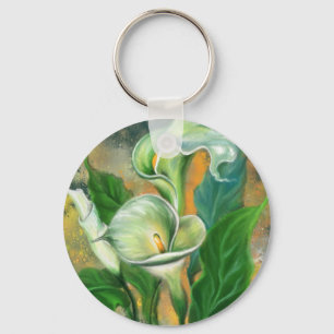 Calla Lily Flower Keychain