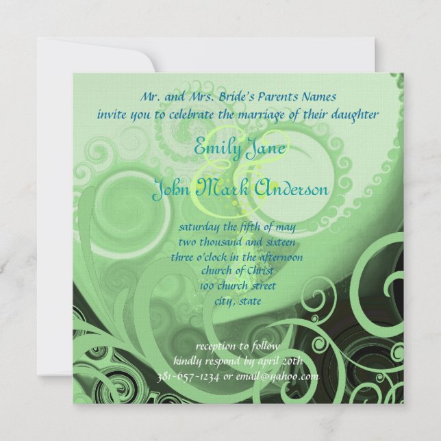 Calla Lily Flower Wedding Invitation (Front)