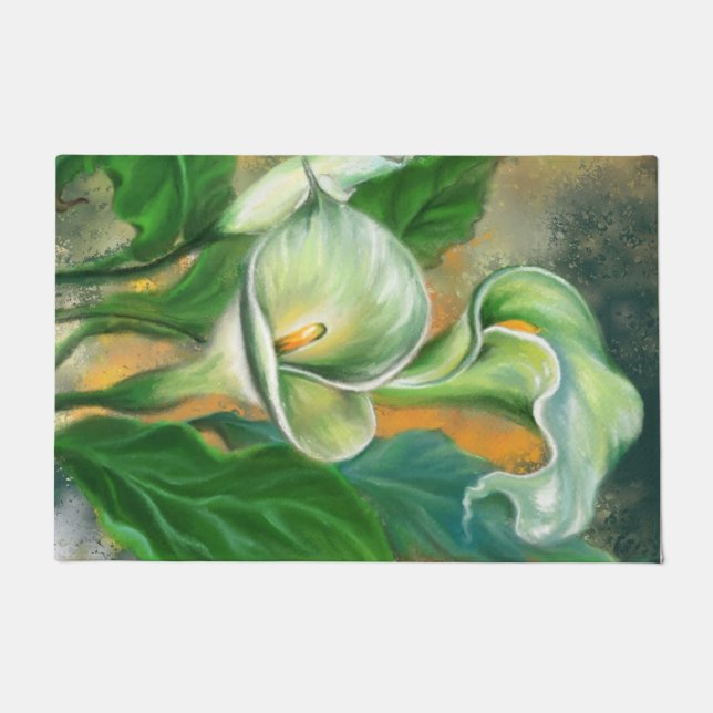 Calla Lily Flowers Doormat (Front)
