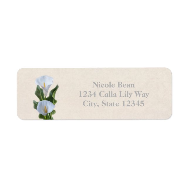 Calla Lily Flowers Floral Elegant Bridal Shower (Front)