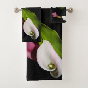 Calla Lily Flowers Photography Bath Towel Set