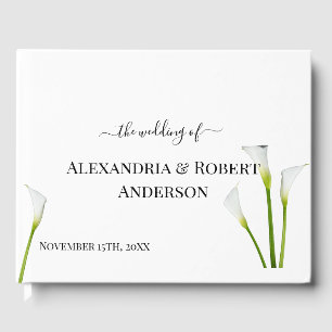 Calla Lily Greenery Wedding Guest Book