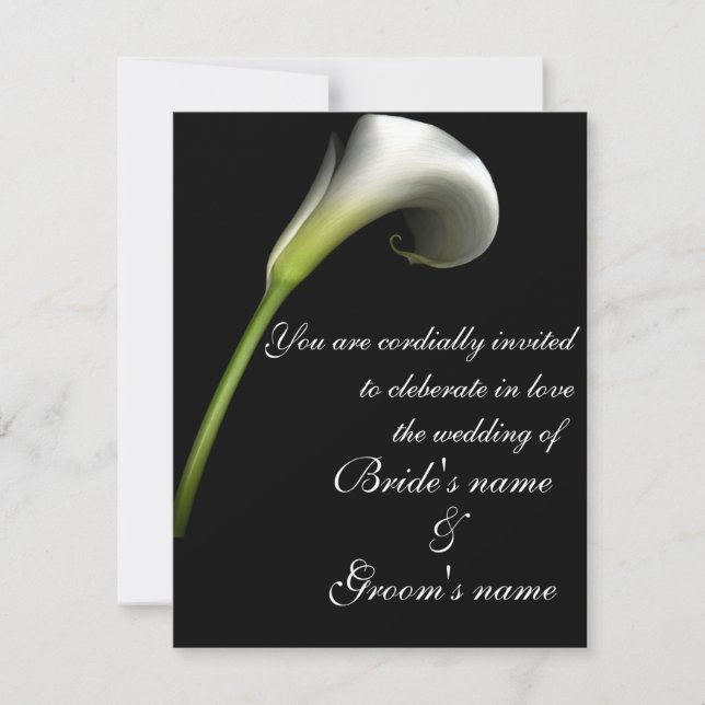 calla lily invitation (Front)