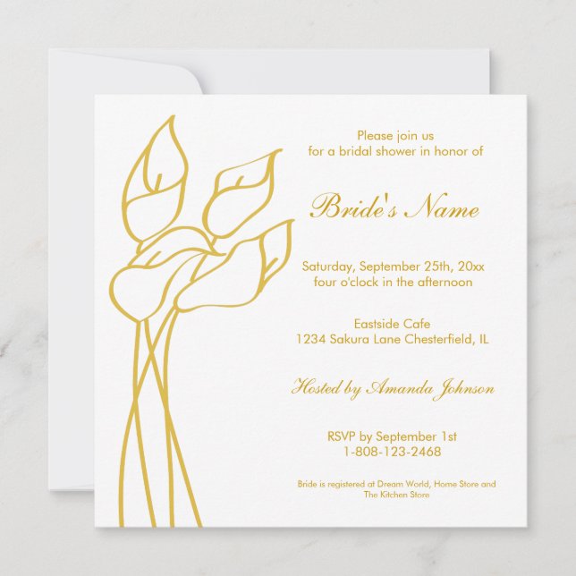 Calla Lily Invite (Front)