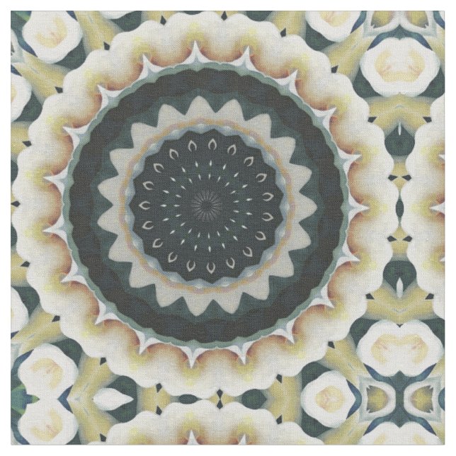 Calla Lily Mandala Fabric (Close Up)