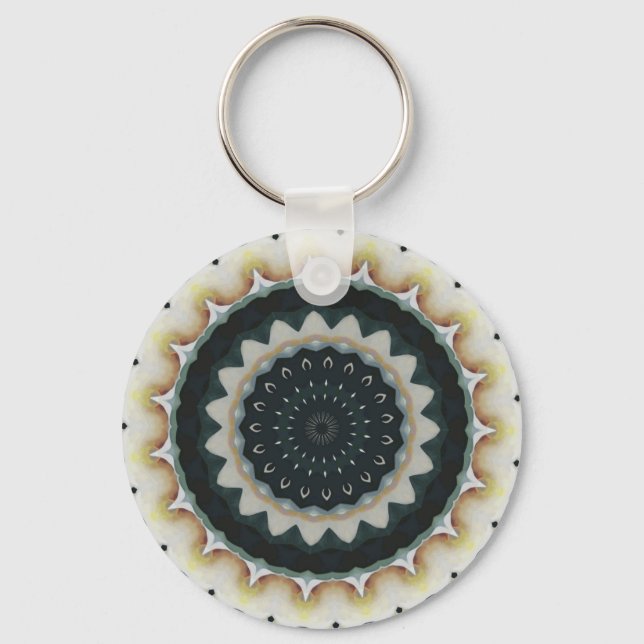 Calla Lily Mandala Keychain (Front)