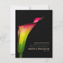 Calla Lily Memorial – Red Yellow Green Floral
