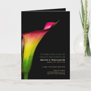 Calla Lily Memorial Red Yellow Green Program