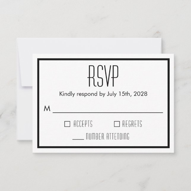 Calla Lily Modern Floral RSVP (Front)