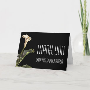 Calla Lily Modern Floral Thank You Card