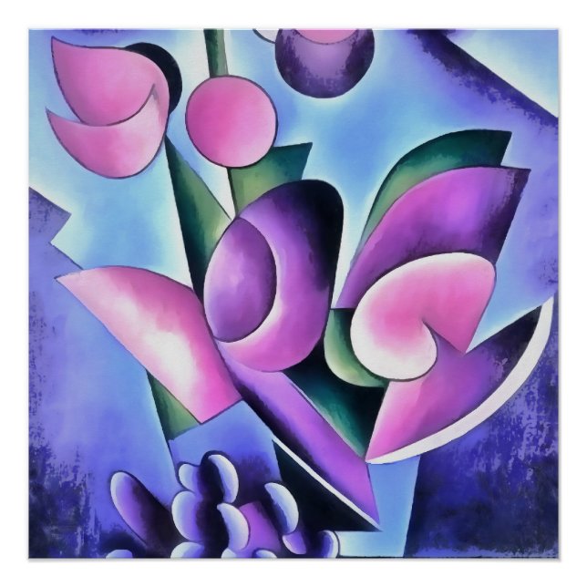 Calla Lily Purple Sensation Abstract Art Poster (Front)