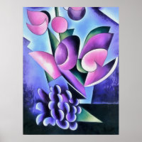 Calla Lily Purple Sensation Abstract Art