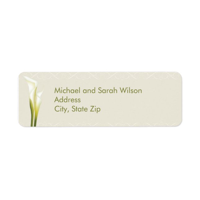 Calla Lily Return Address Labels (Front)