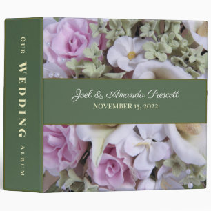 Calla Lily Roses Greenery Wedding Album Binder