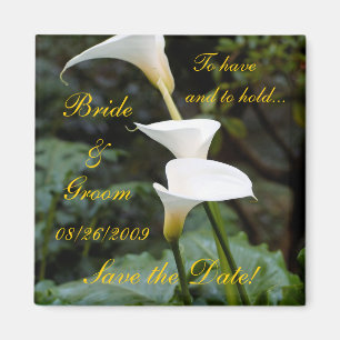 Calla Lily Save the Date! Magnet