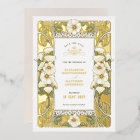 Calla Lily Save the Dates Art Nouveau Mucha