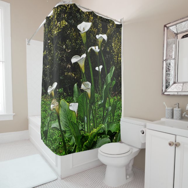 "CALLA LILY" SHOWER CURTAIN (In Situ)