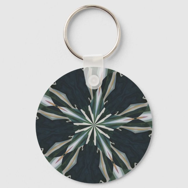 Calla Lily Star Kaleidoscope Keychain (Front)