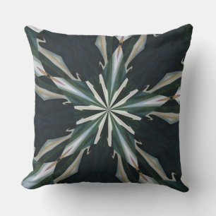 Calla Lily Star Kaleidoscope Throw Pillow