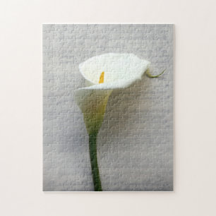 calla lily sur l'ancien puzzle d'écriture manuscri
